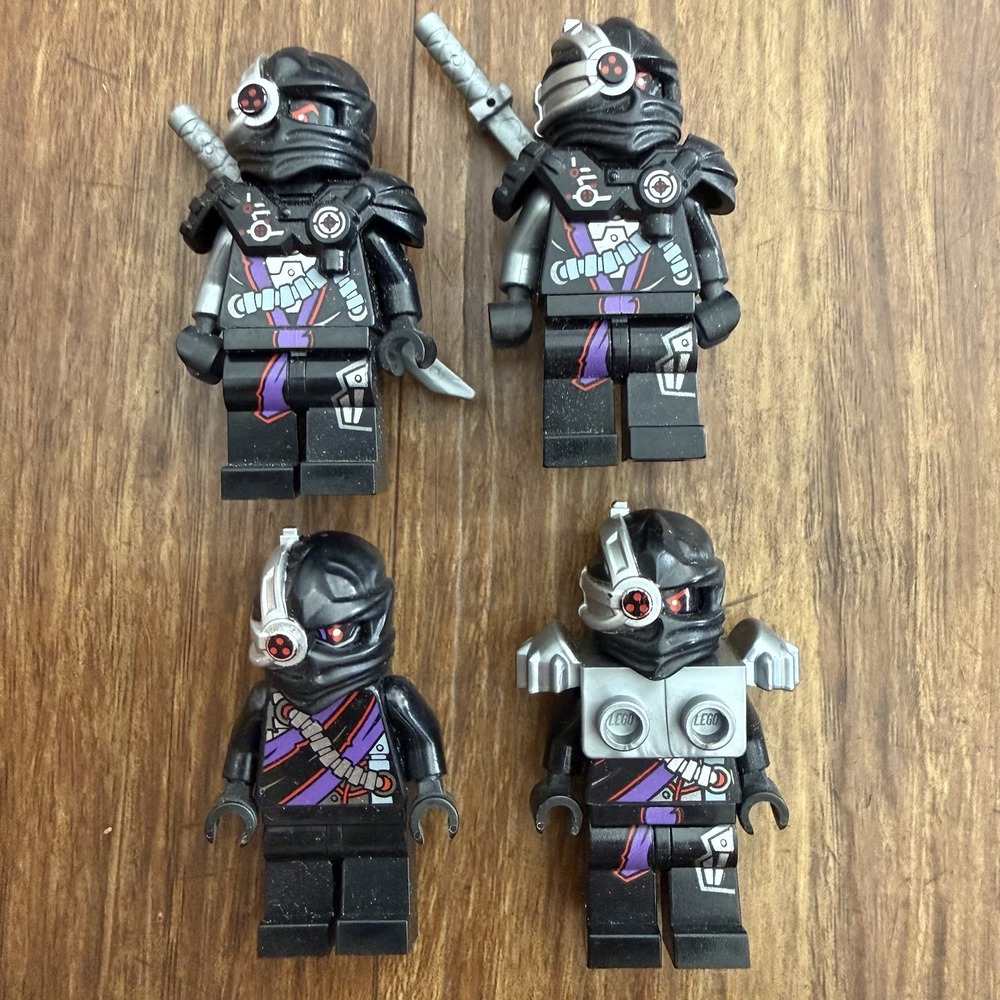 Lego Ninjago General Cryptor & Nindroids Rebooted Minifigures Black Purple Figs
